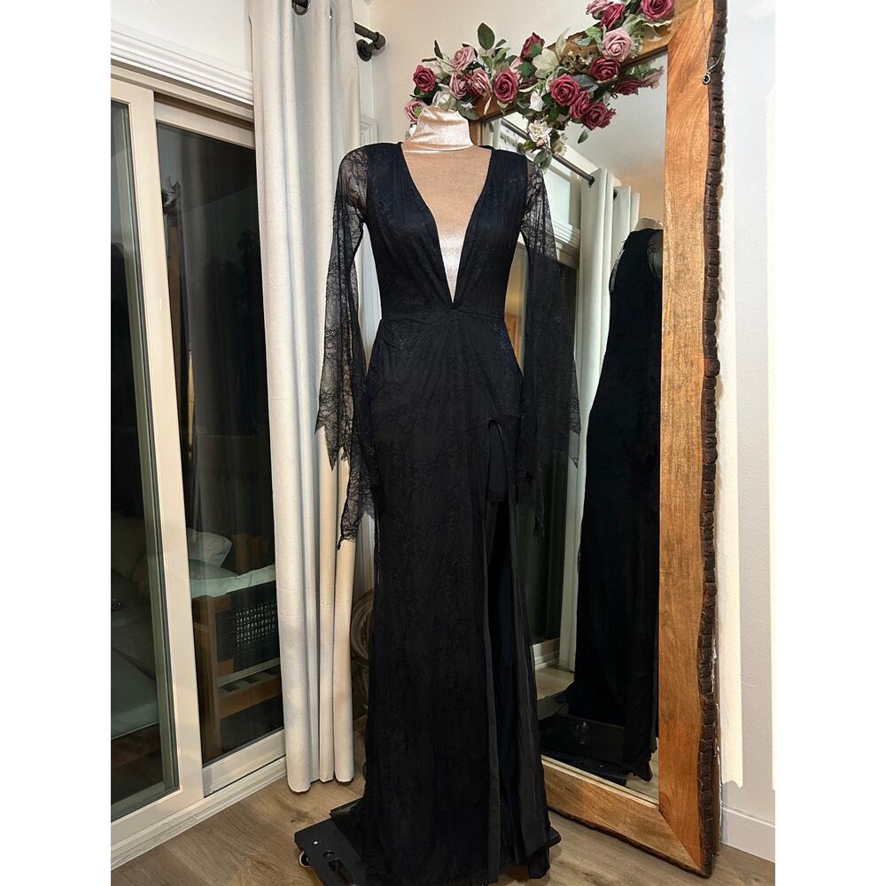 NWT Dolls Kill Trickz N Treatz Morticia Morbid Matriarch Lace 
Dress L MSRP $79 - Picture 3 of 8